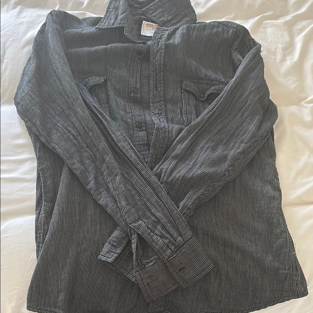 Men's Black Striped Shirt